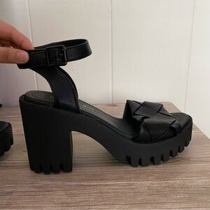 Madden Girl Black Platform Chunky Heel